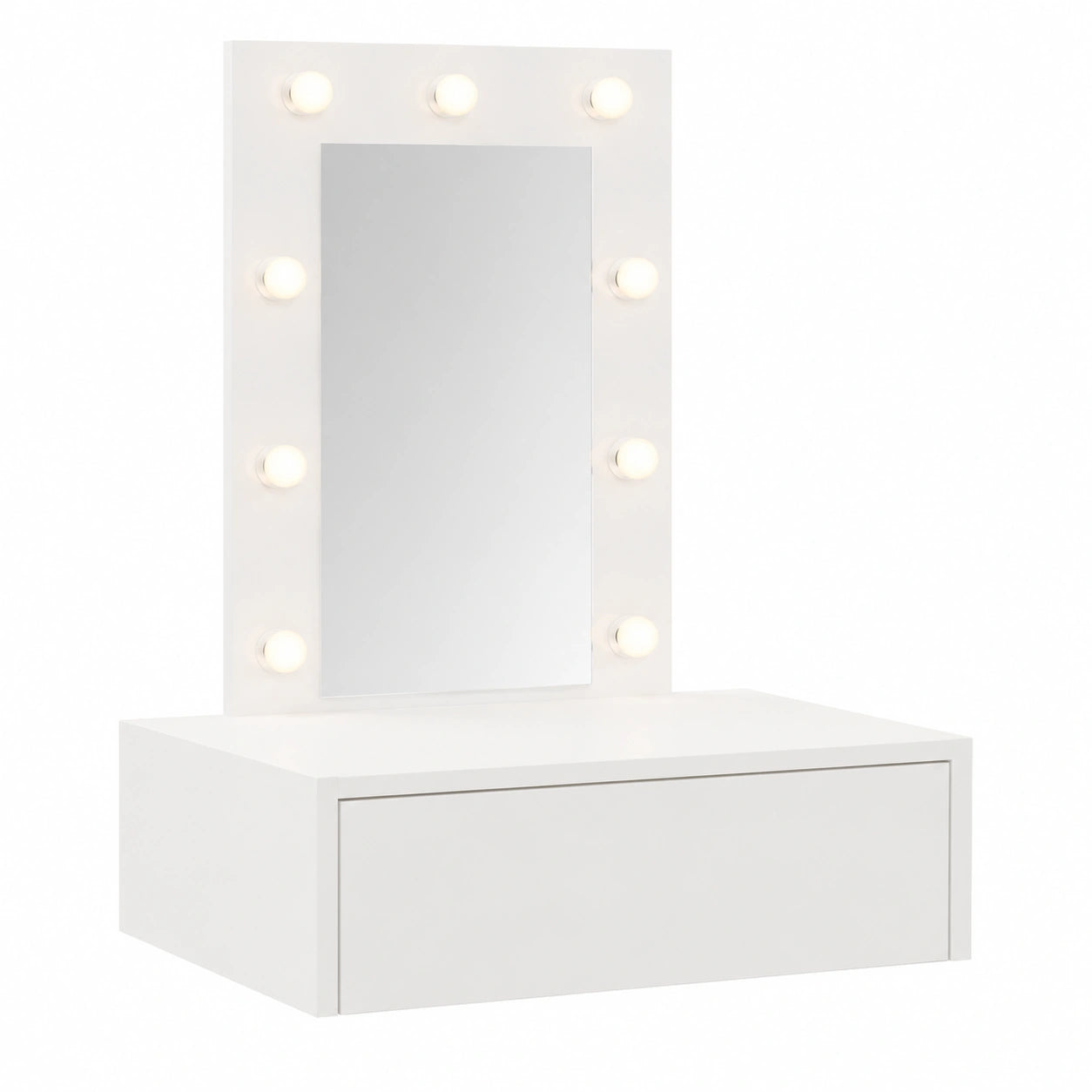 Tavolo da Trucco Elegante in Legno, 60x40x70 cm, con Specchio