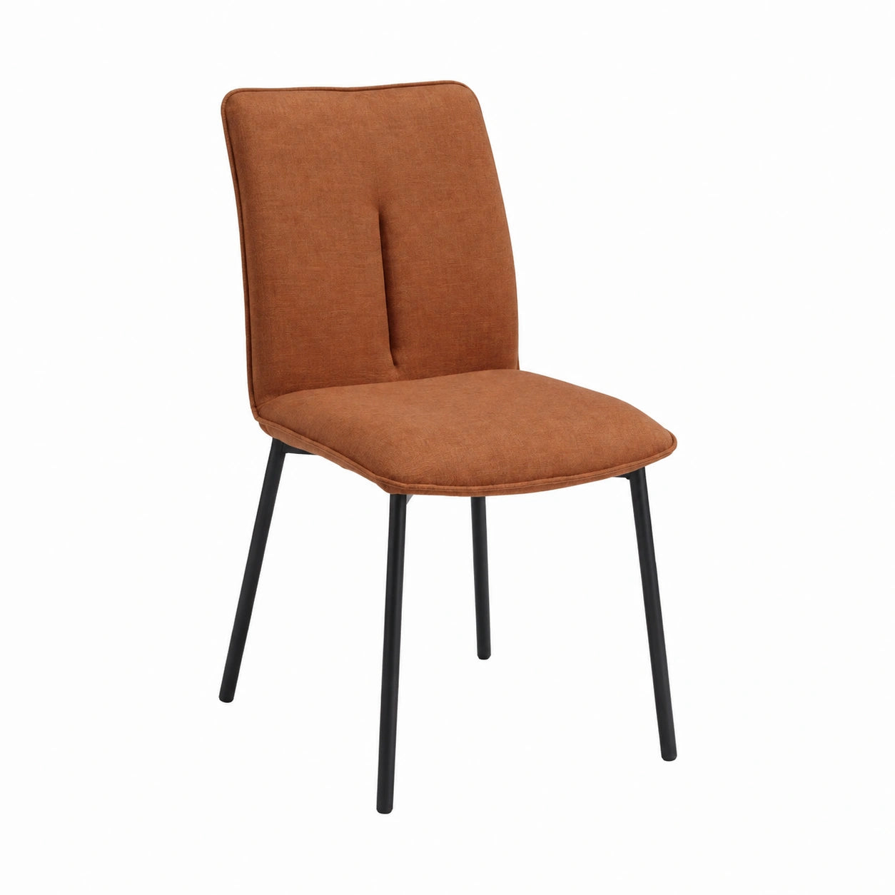 Set di 6 Sedie CAMILLA Moderne con Seduta Imbottita in Tessuto Bicolore, Gambe Robuste Effetto Ghisa, Ideali per Cucina e Soggiorno, Colore Ruggine