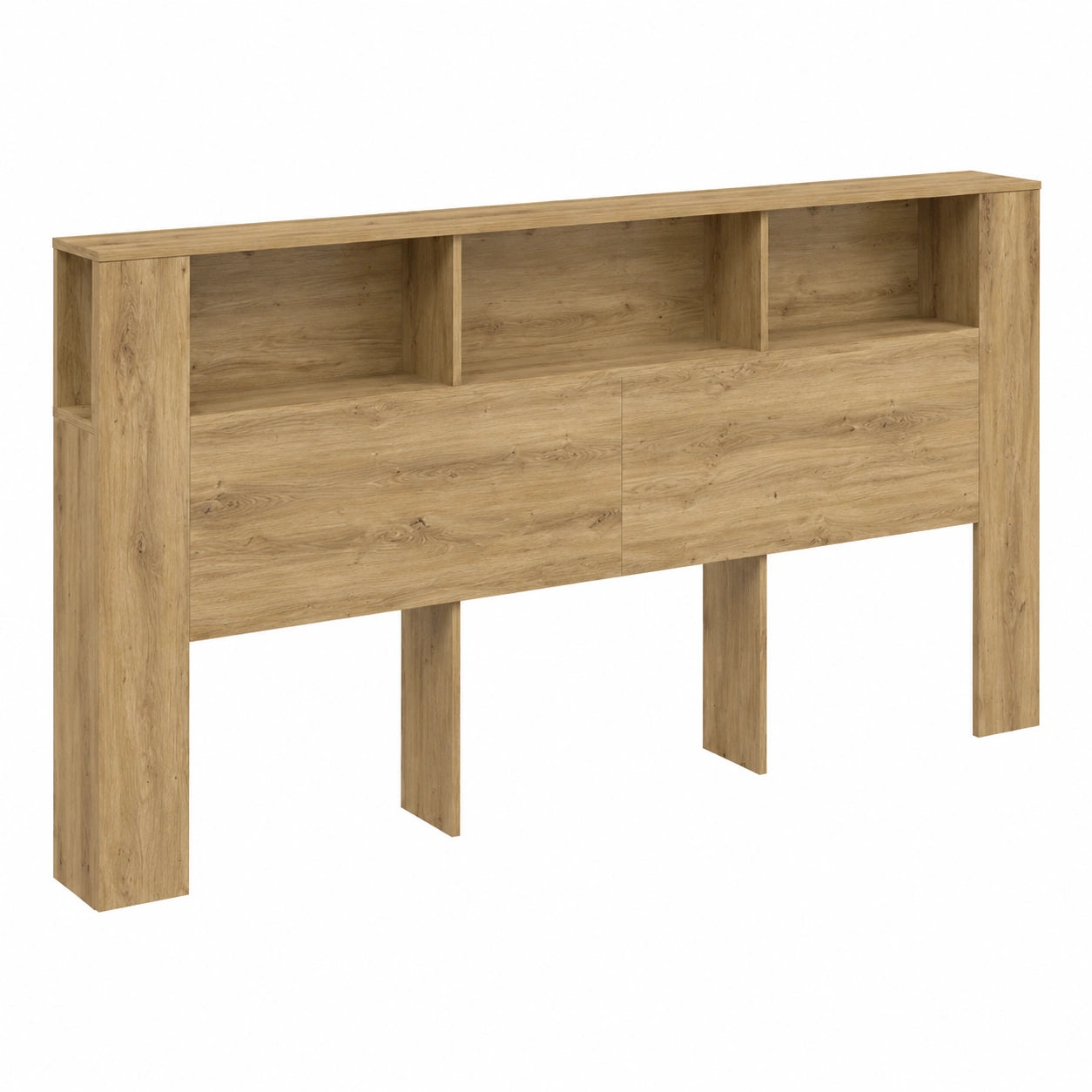 Testiera con Libreria Integrata in Rovere 200x18,5x102,5 cm