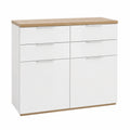 Credenza MUNDI in Rovere e Bianco con Cassetti e Ante