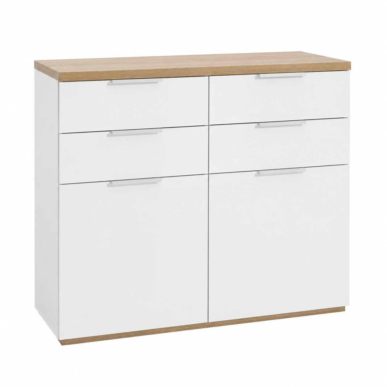 Credenza MUNDI in Rovere e Bianco con Cassetti e Ante