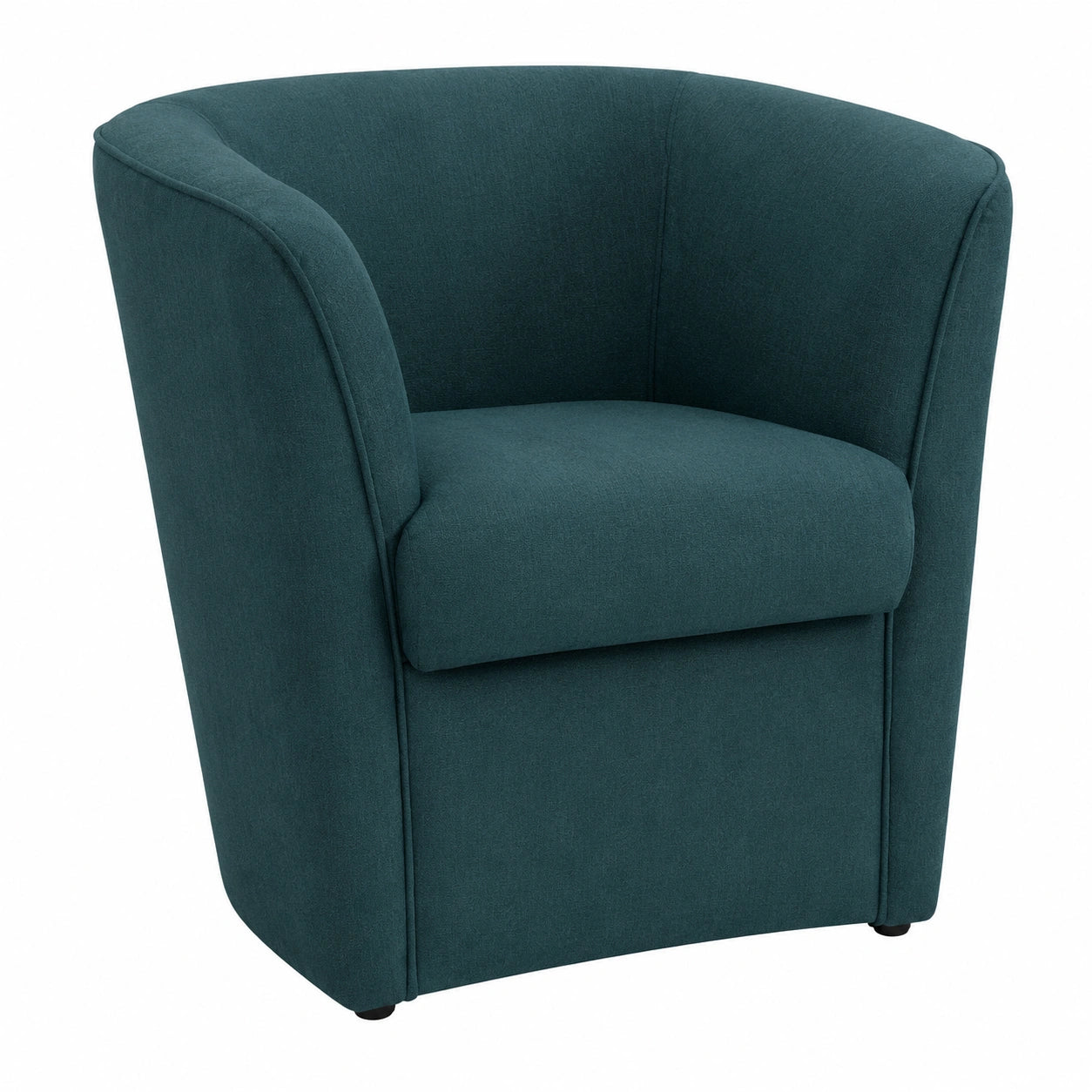 Poltrona moderna in tessuto antimacchia con struttura in legno, già assemblata - comoda ed elegante per camera, soggiorno o ufficio (Petrolio)