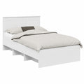 Letto Moderno in Legno Multistrato Bianco 120x123 cm, Design Minimalista per Ospiti