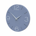 Orologio da Parete Moderno CalleaDesign – Silenzioso e Artigianale, 30 cm, Colore Carta da Zucchero e Azzurro Polvere