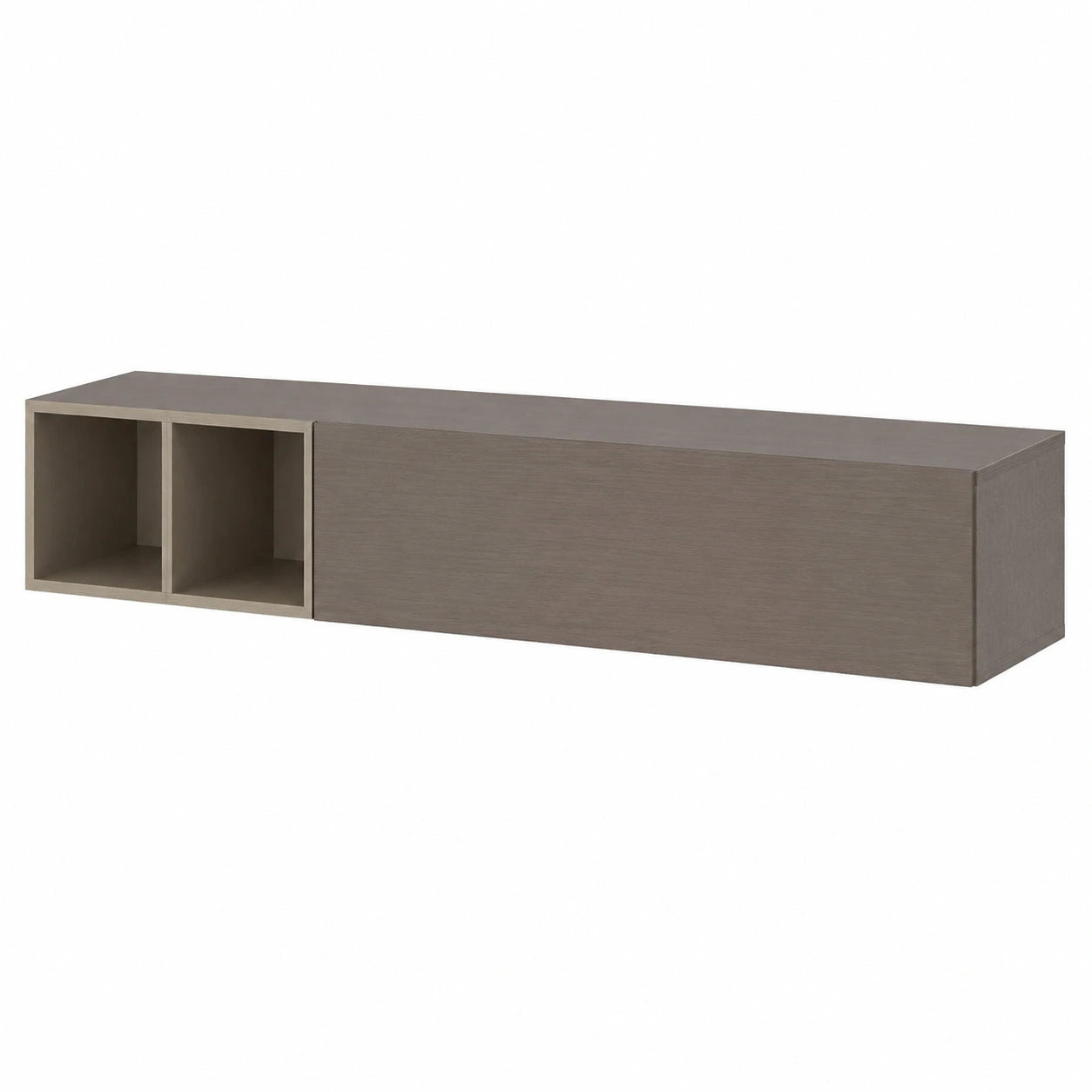 Mobile Porta TV Sospeso Modulo, Parete Moderna con Pensili e Cubi Aperte, Adatto per Soggiorno, 194 x 29 x 28 cm (Bronzo/Argilla)