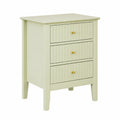 Comodino HEYZOEY a 3 Cassetti in Colore Pistacchio per Camera da Letto e Soggiorno, 48x35x61 cm