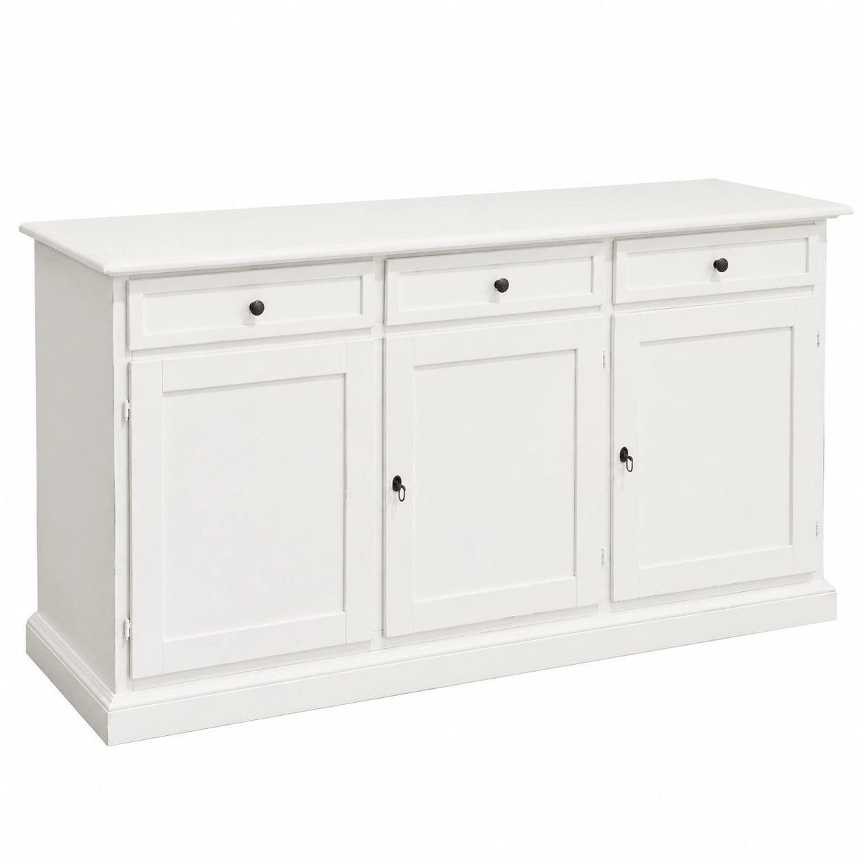 Credenza in Legno Classico con Ante e Cassetti, 156x42x85 cm, Made in Italy