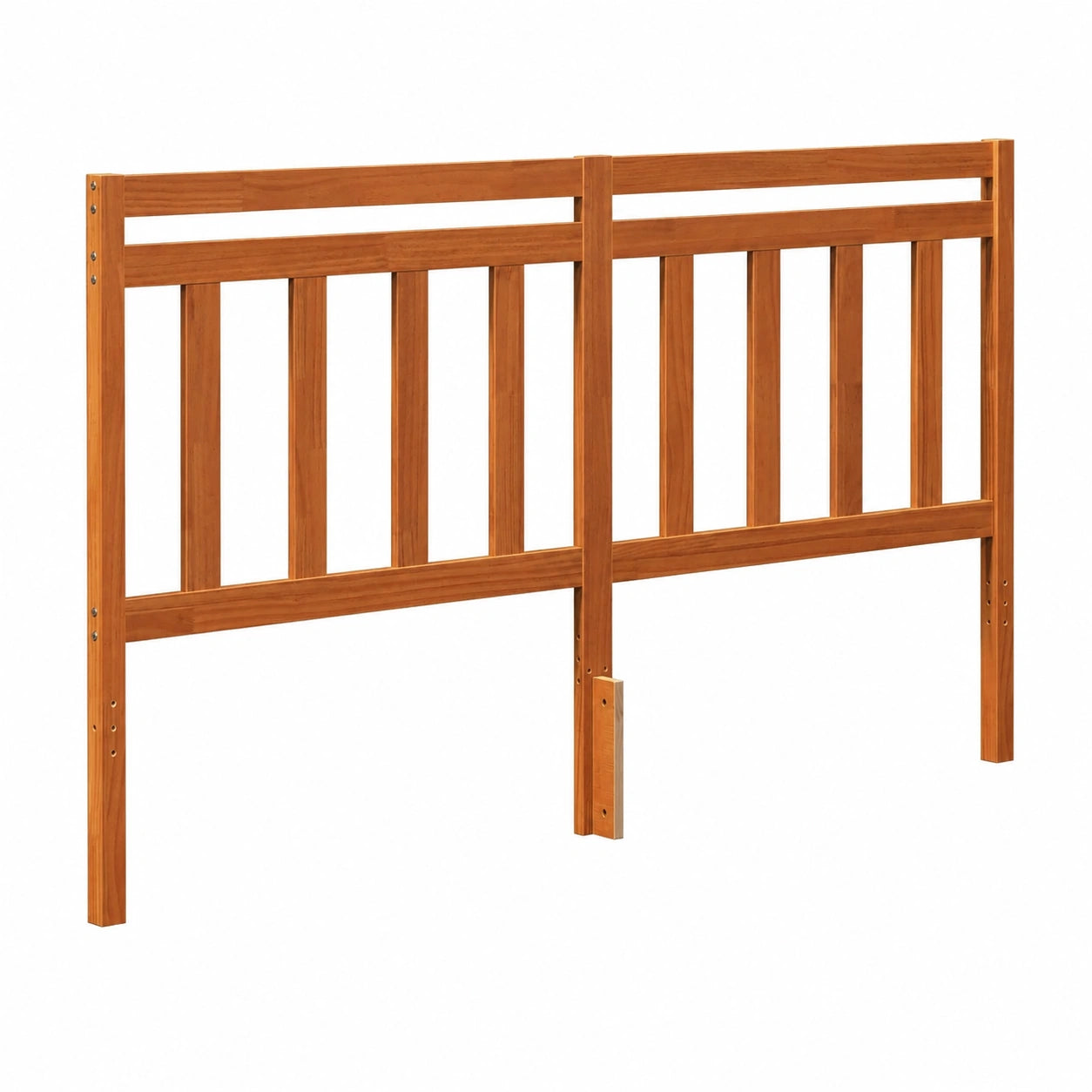 Testiera Moderna in Pino Massiccio Marrone 185,5x100 cm, Stile Minimalista