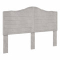 Testiera Moderna in Legno Grigio Cemento, Design Minimalista per Camera da Letto