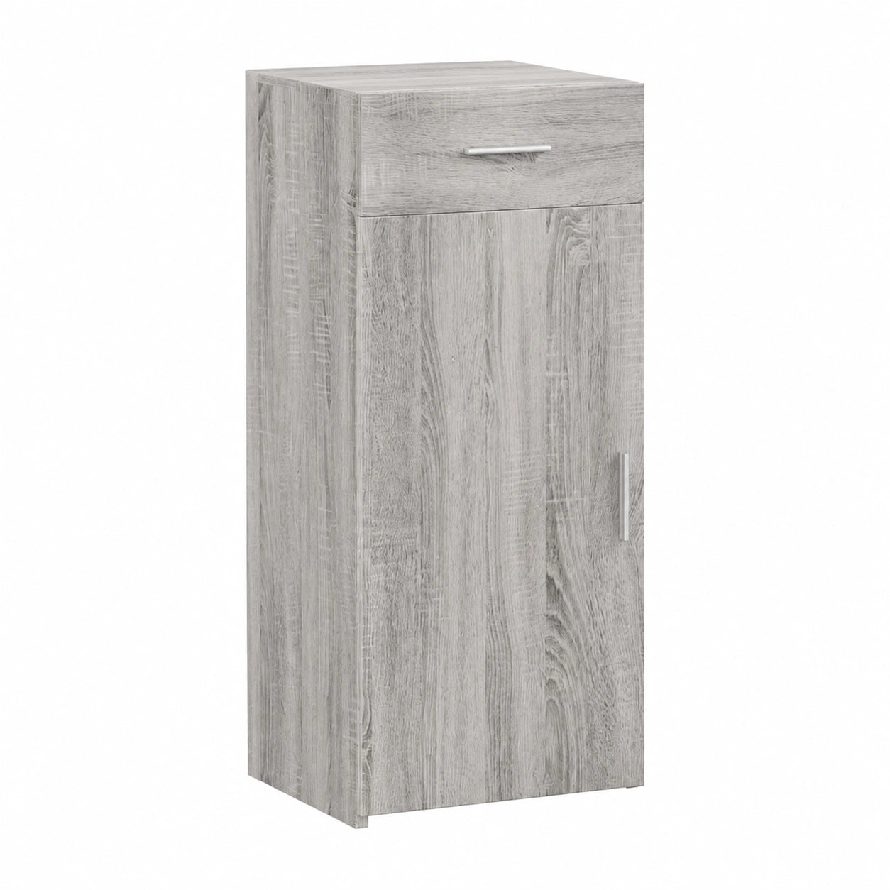 Mobile Alto in Legno Grigio Sonoma per Soggiorno e Camera, Design Moderno