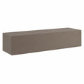 Consolle Sospesa Modula in Bronzo con Anta Reversibile e Vani Interni, Made in Italy, 138x30x29 cm
