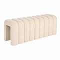 Panca Contemporanea in Tessuto Beige per Camera da Letto, 114x40x45 cm