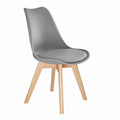 Set di 4 Sedie Eleganti per Sala da Pranzo e Cucina, Imbottite e Facili da Pulire - Grigio